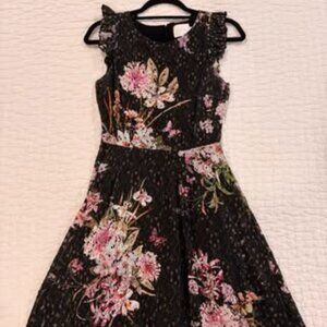 Black Floral Eyelet Eri + Ali  (Anthropologie) Dress